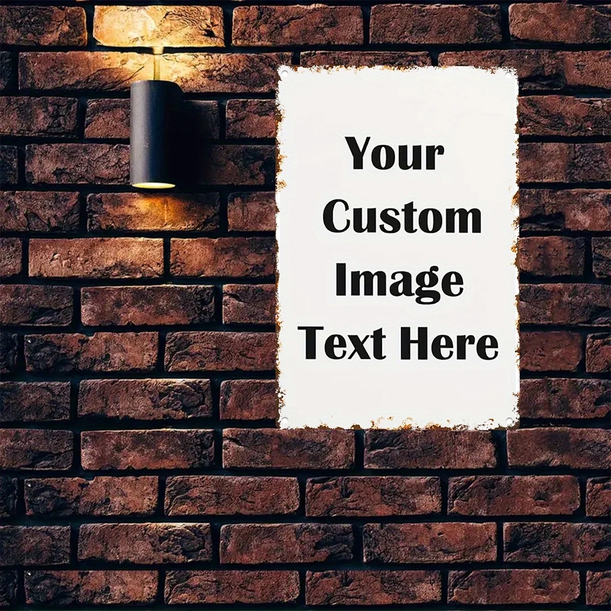 Custom Photo & Text Tin Sign - - Vintage Collectible Plates recension och pris
