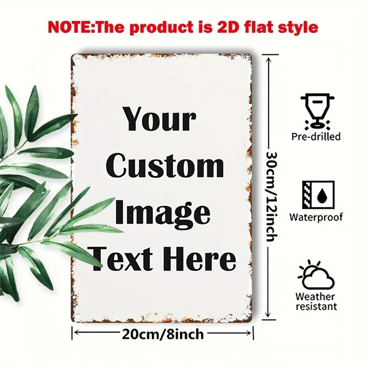 Custom Photo & Text Tin Sign - - Vintage Collectible Plates recension och pris