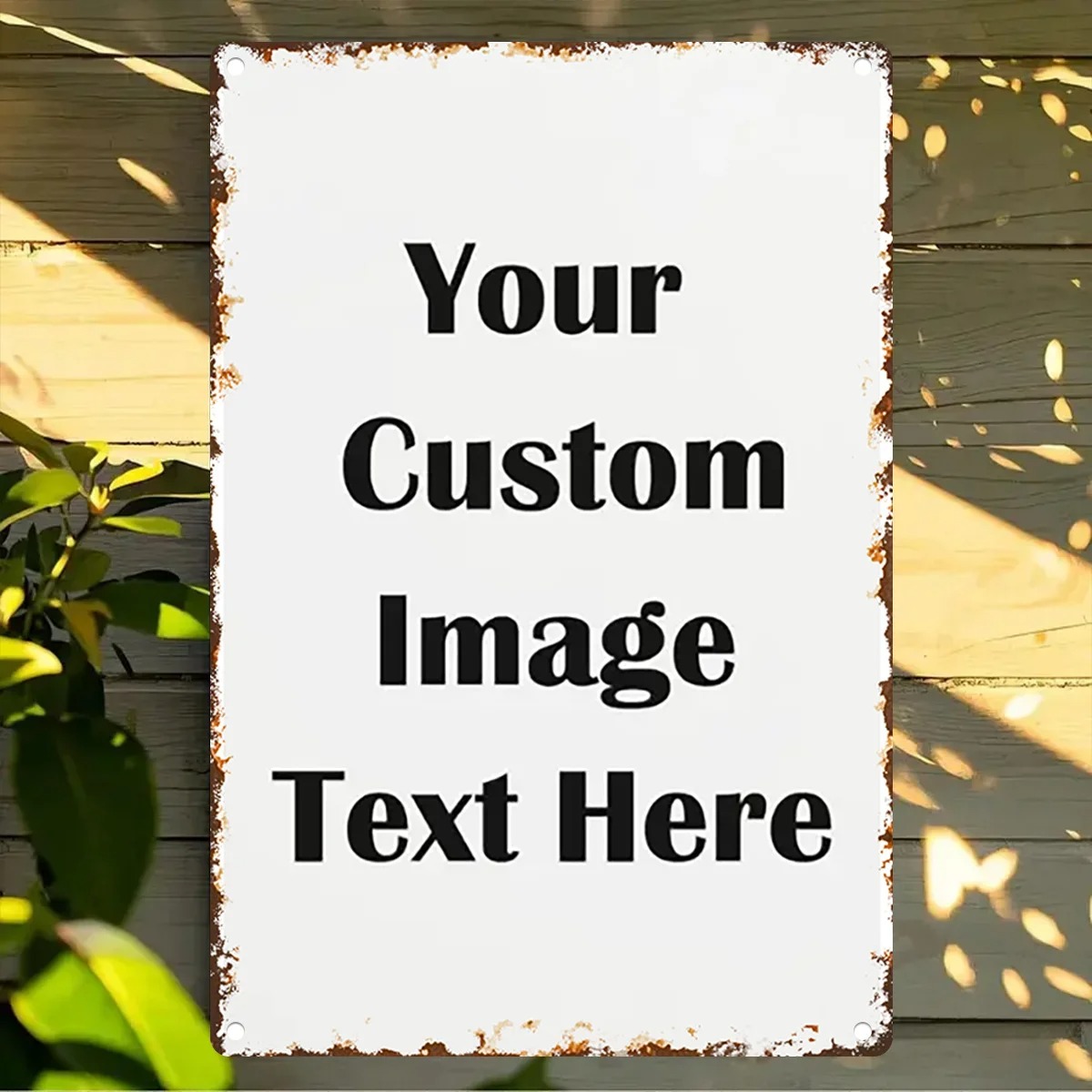 Custom Photo & Text Tin Sign - - Vintage Collectible Plates recension och pris