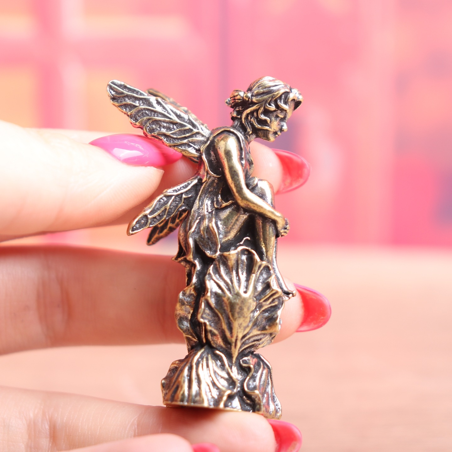 Vintage Brass Fairy Figurine F - Vintage Fairy Figurines Collectible recension och pris