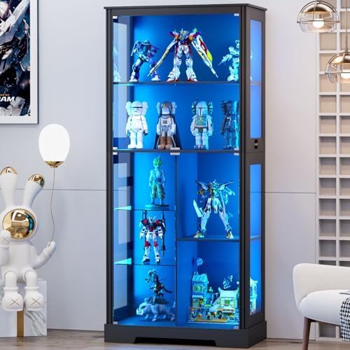 71'' Display Cabinet with 5-Ti - Collectible & Vintage Dolls For Wedding recension och pris
