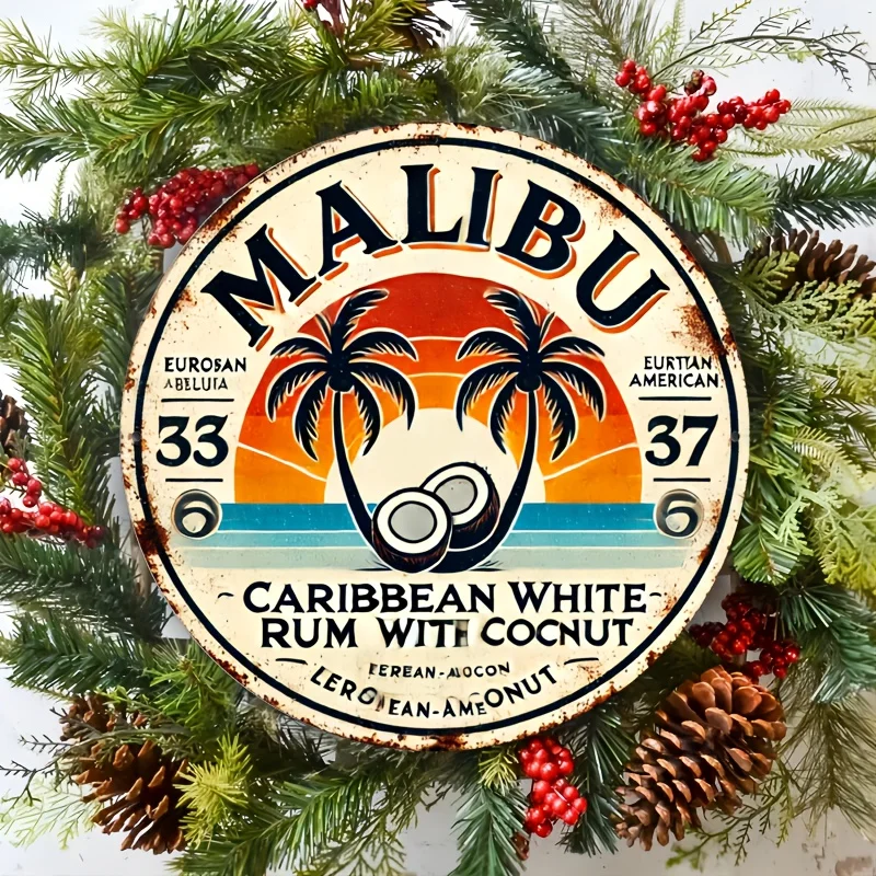 Vintage Malibu Rum Coconut Alu - Vintage Collectible Plates recension och pris
