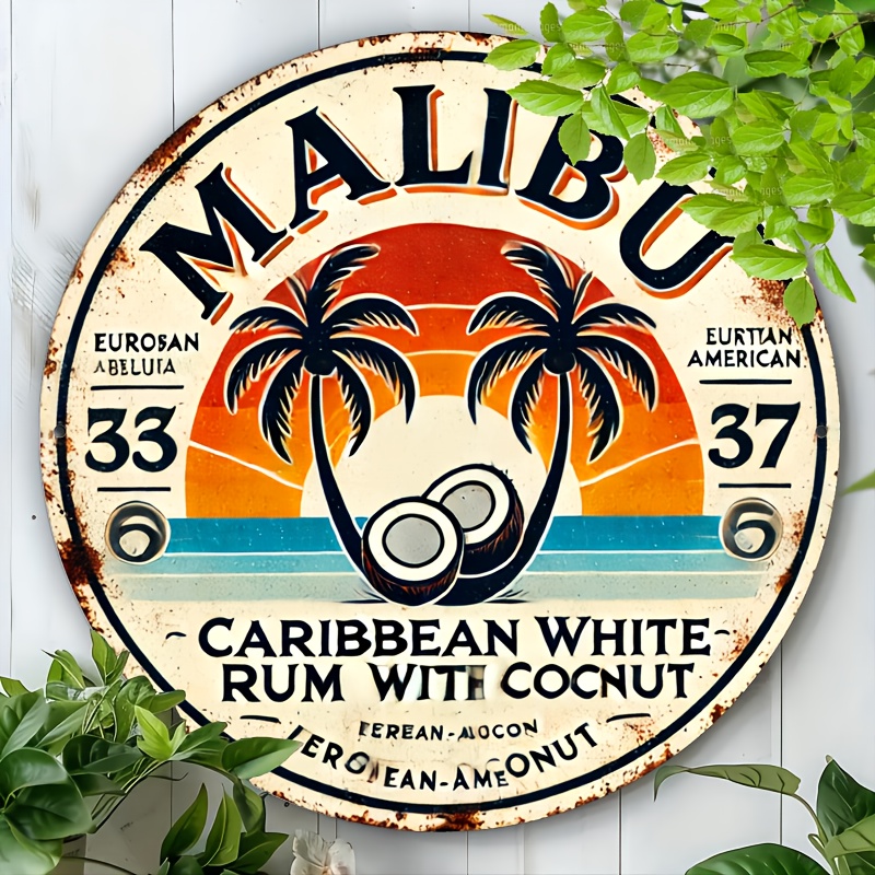 Vintage Malibu Rum Coconut Alu - Vintage Collectible Plates recension och pris