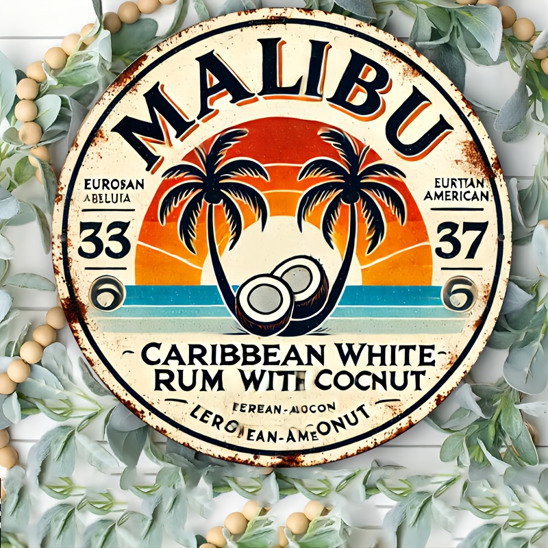 Vintage Malibu Rum Coconut Alu - Vintage Collectible Plates recension och pris