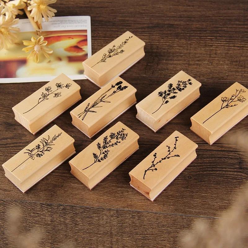 Vintage Plant Tree Wooden Rubb - Vintage Collectible Stamps recension och pris