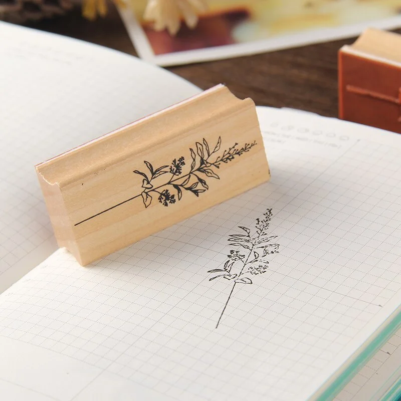 Vintage Plant Tree Wooden Rubb - Vintage Collectible Stamps recension och pris