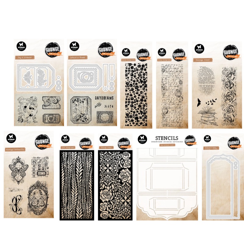 Tag Envelope Grunge Collection - Vintage Collectible Stamps recension och pris