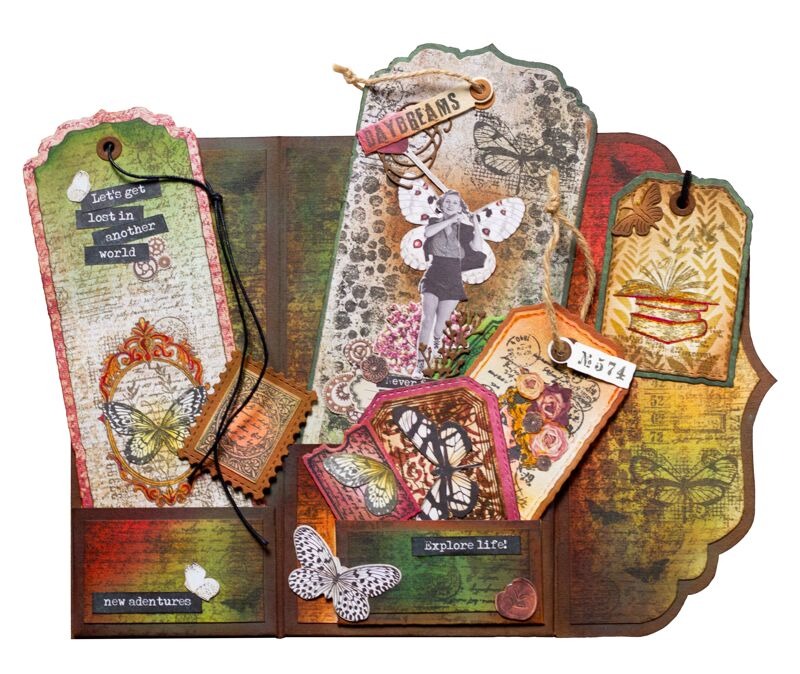 Tag Envelope Grunge Collection - Vintage Collectible Stamps recension och pris