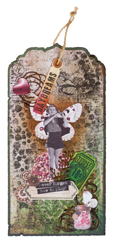 Tag Envelope Grunge Collection - Vintage Collectible Stamps recension och pris