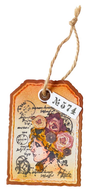 Tag Envelope Grunge Collection - Vintage Collectible Stamps recension och pris
