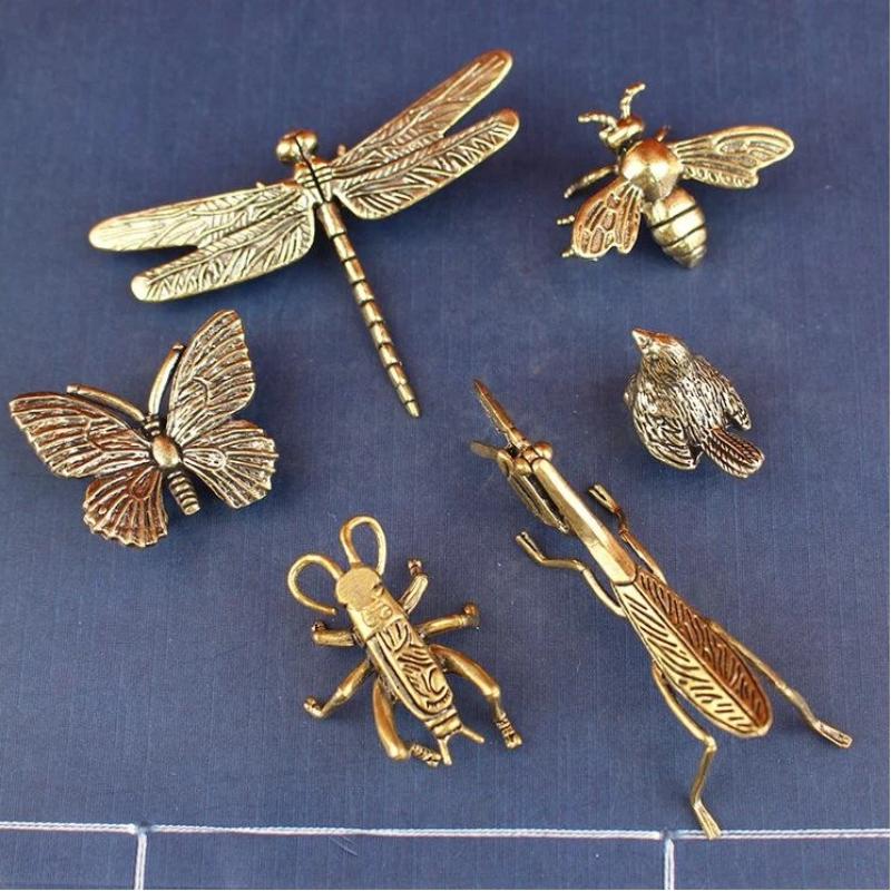 Brass Mini Insect Figurines Vi - Vintage Fairy Figurines Collectible recension och pris