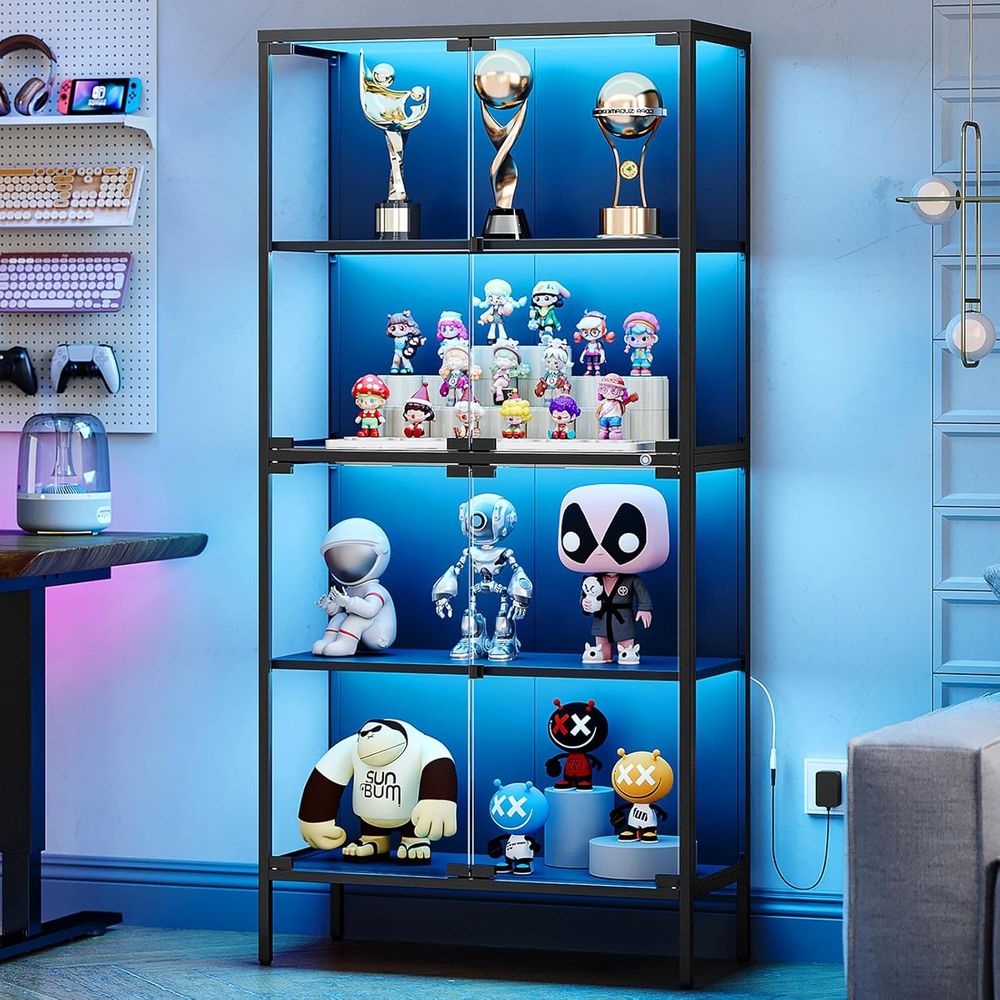 65 LED-Illuminated Glass Displ - Collectible & Vintage Dolls For Wedding recension och pris