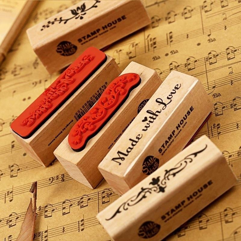 Vintage Strip Wooden Rubber St - Vintage Collectible Stamps recension och pris