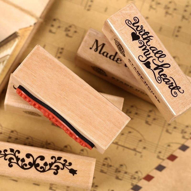 Vintage Strip Wooden Rubber St - Vintage Collectible Stamps recension och pris