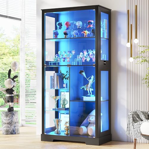 71” Glass Display Cabinet with - Collectible & Vintage Dolls For Wedding recension och pris