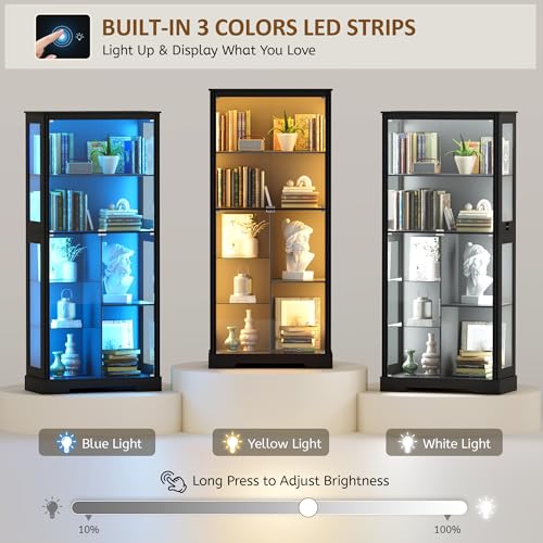 71” Glass Display Cabinet with - Collectible & Vintage Dolls For Wedding recension och pris