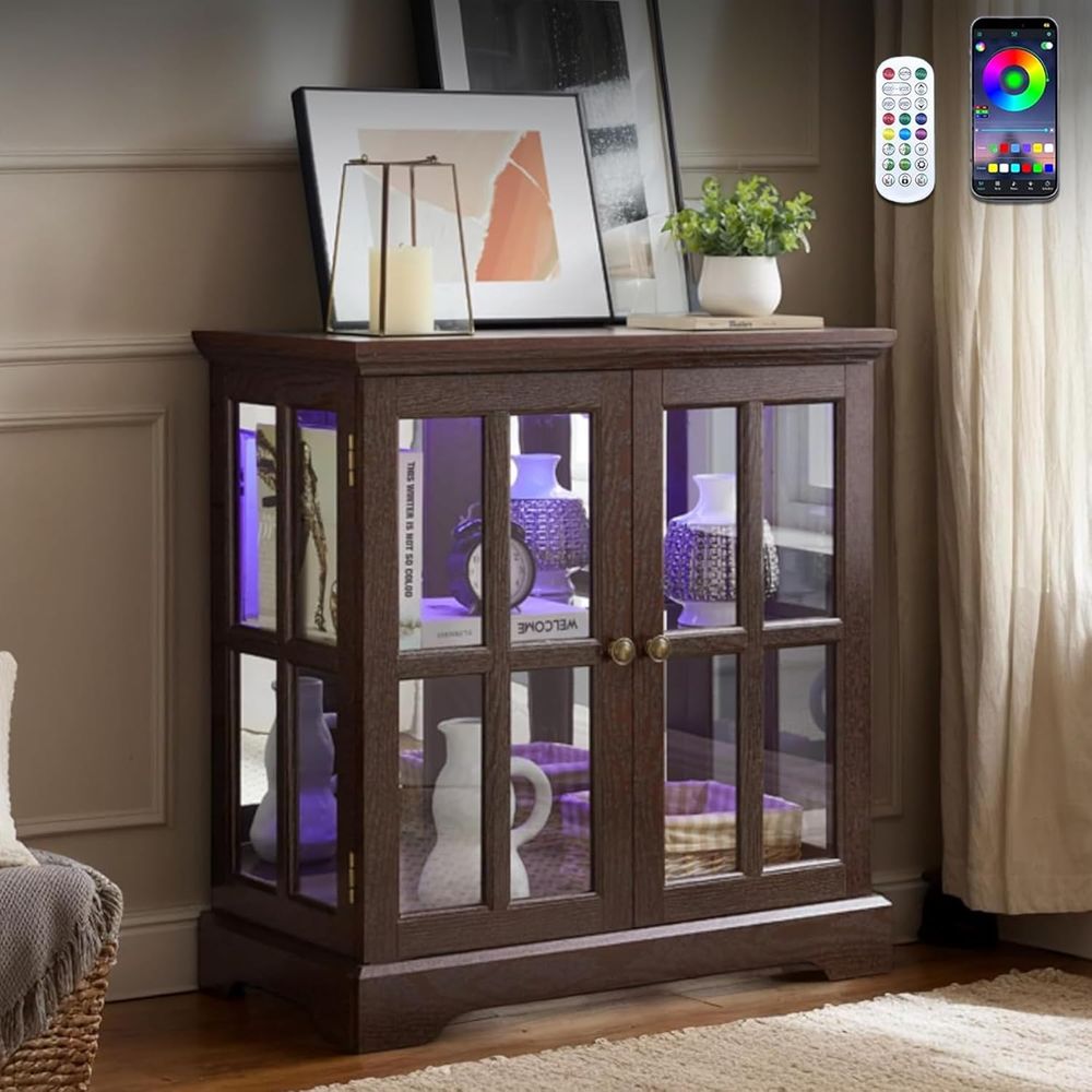 32 High LED-Lit Curio Cabinet  - Collectible & Vintage Dolls For Wedding recension och pris
