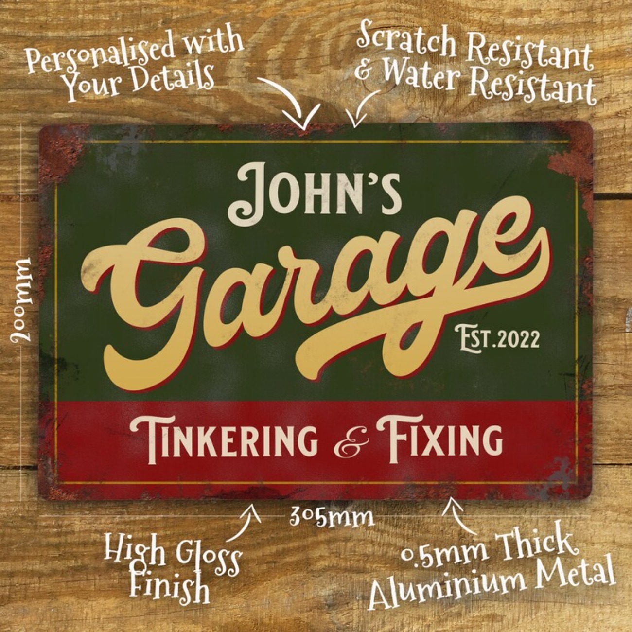 Custom Personalised Garage Met - Vintage Collectible Plates recension och pris