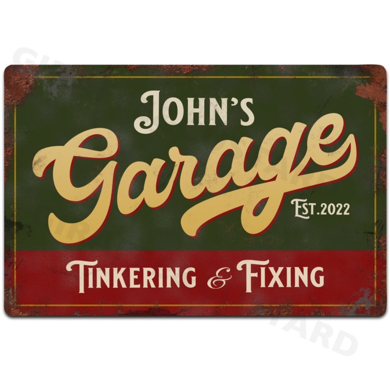Custom Personalised Garage Met - Vintage Collectible Plates recension och pris