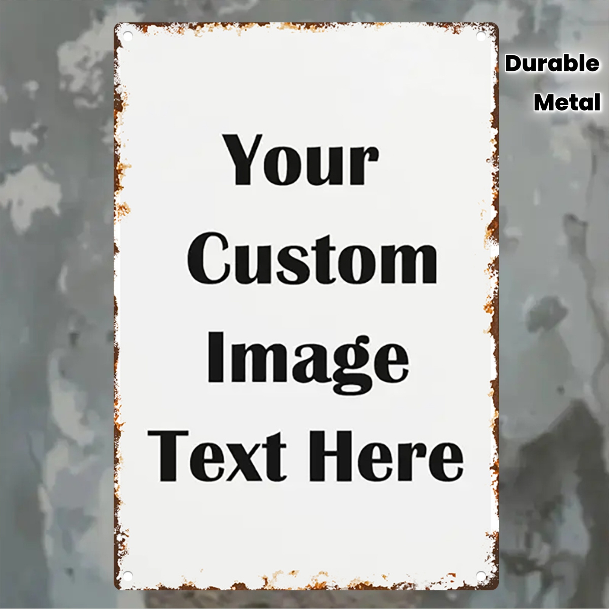 Custom Image/Text Metal Tin Si - Vintage Collectible Plates recension och pris