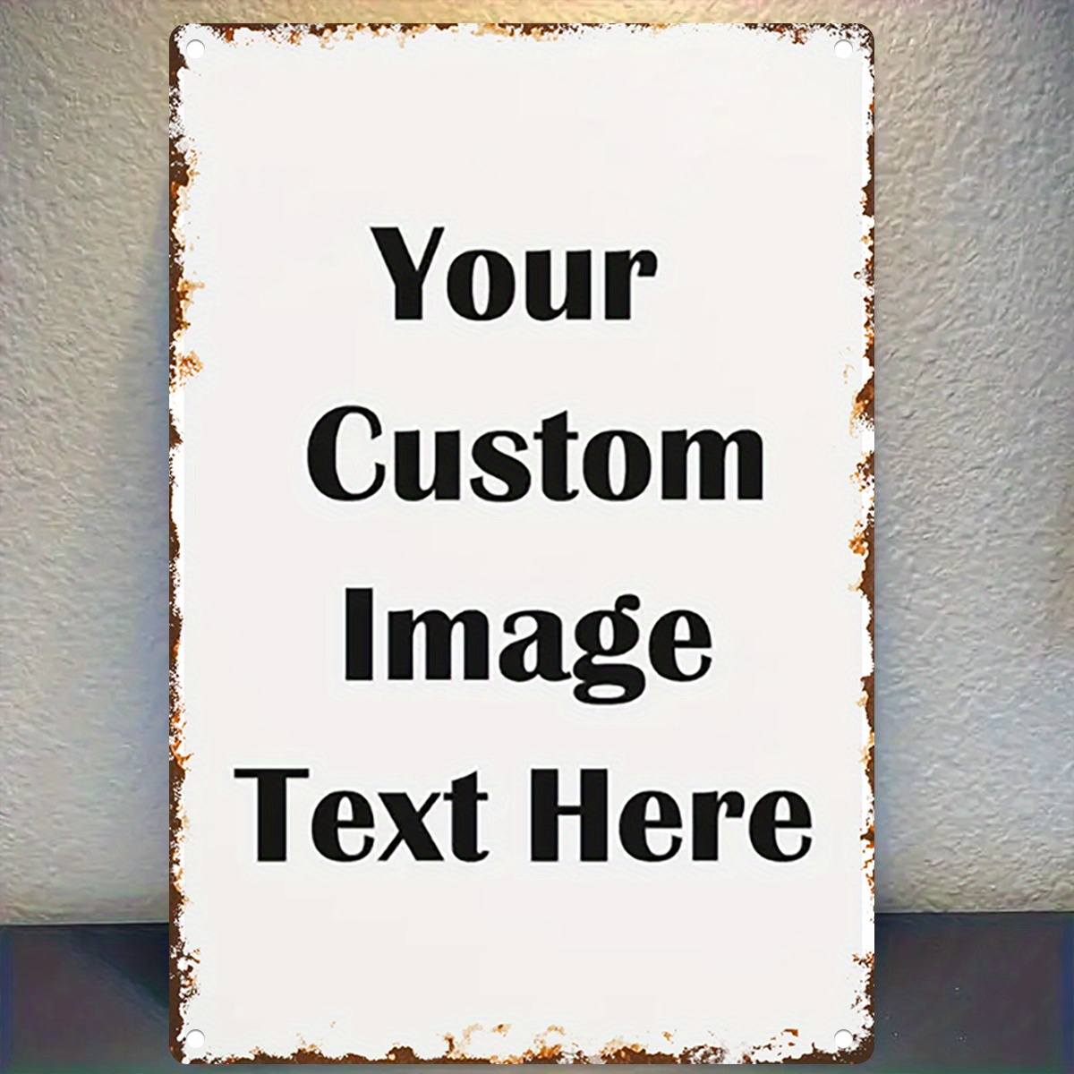 Custom Image/Text Metal Tin Si - Vintage Collectible Plates recension och pris