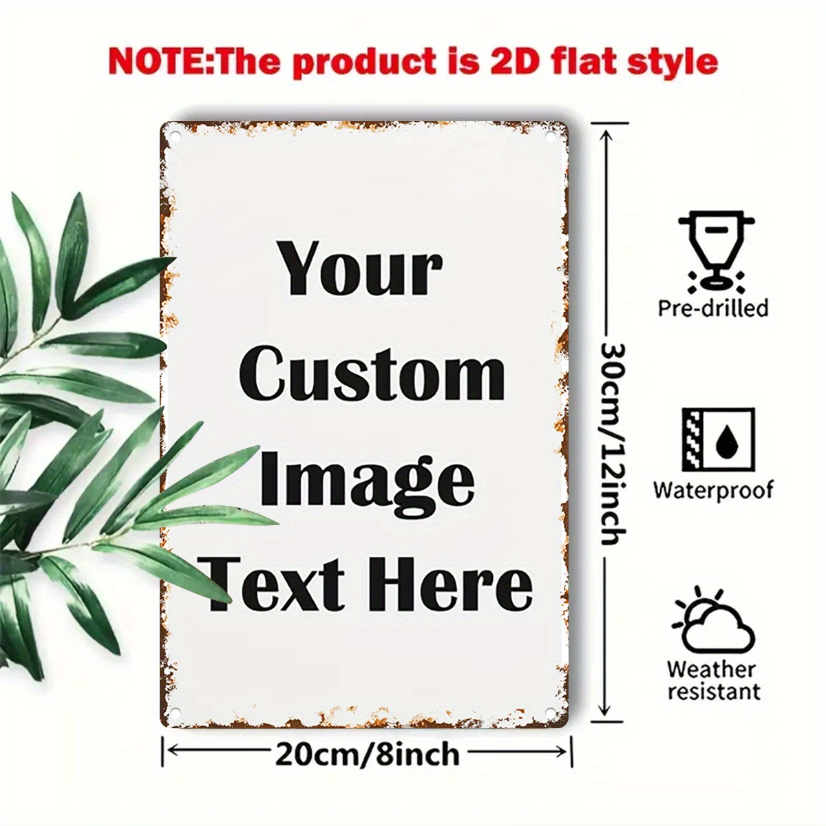 Custom Image/Text Metal Tin Si - Vintage Collectible Plates recension och pris