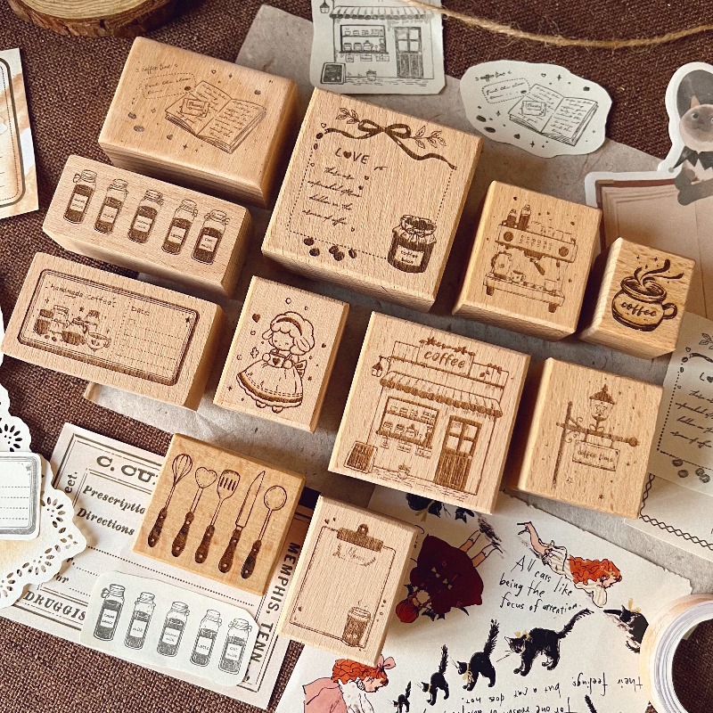 Moonlight INS Vintage Coffee T - Vintage Collectible Stamps recension och pris